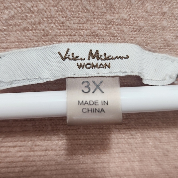 Vila Milano Soft Pink Wool Blend Sweater Plus Size 3X Cozy, Oversized, Relaxed - Picture 2 of 5